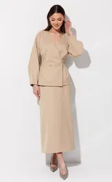 Юбка V&N fashion 1112_бежевый