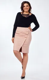 Skirt Klever 0391 pudrovyj