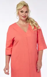 Платье Ava fashion М-065 коралловый