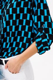 Blouse VIZAVI #735 cherno-goluboj