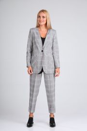 Костюм Vilena-fashion арт. 726 серая клетка+красная полоска
