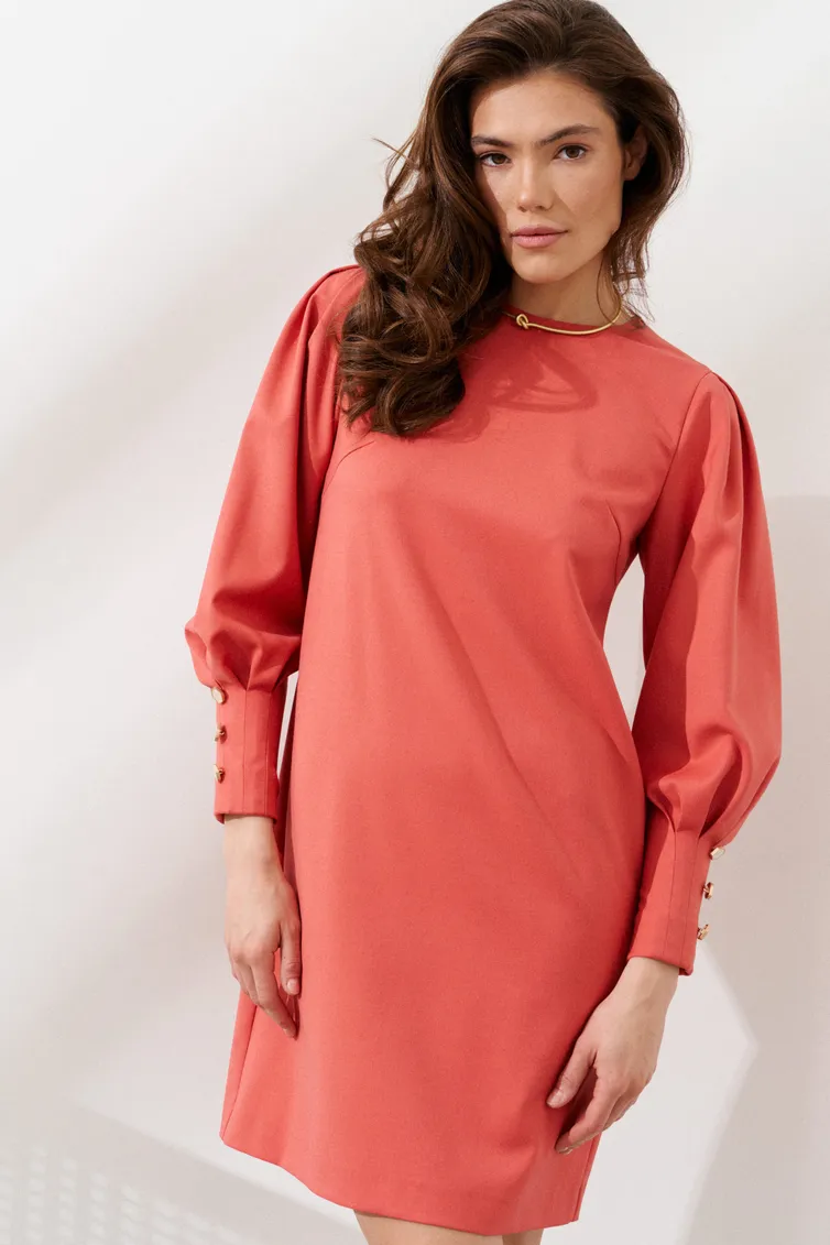 Платье PAPAYA арт. P1453 лососевый