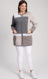 Кардиган BONADI 1933 серый-капучино