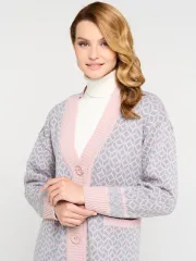 Кардиган Newvay арт. 9232-91007 роз жемчуг/стальной