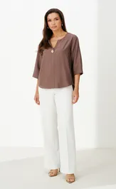Bluzka PND 85943 mokko