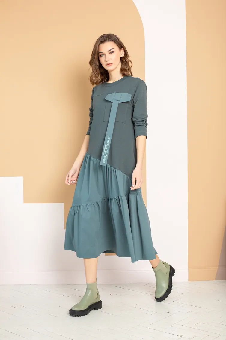 Платье Buter New арт. 2329.1 бирюза