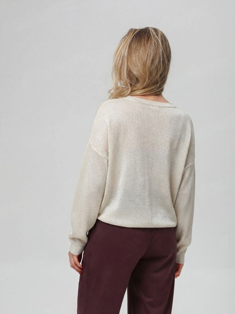 Джемпер Romgil арт. РВ0344-ХМ5 молочный, серебро