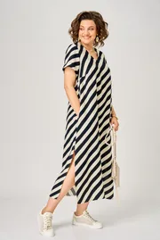 Sukienka BelElStyle #887-338 poloska