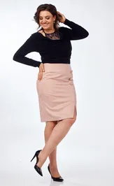Skirt Klever 0391 pudrovyj