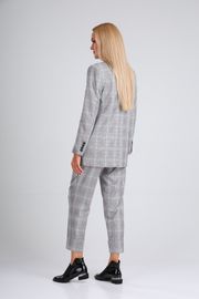 Костюм Vilena-fashion арт. 726 серая клетка+красная полоска