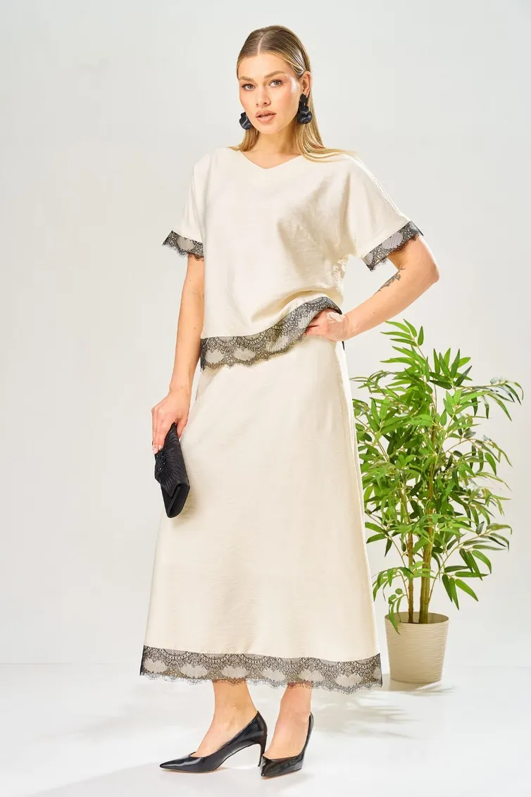 Костюм Ava fashion арт. М-196 молочный-шампанское