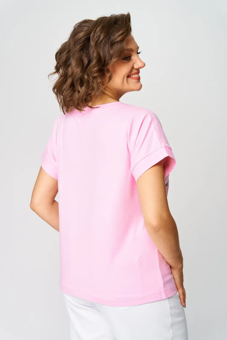 Блуза Rumoda арт. 2252 (короткий рукав) розовый
