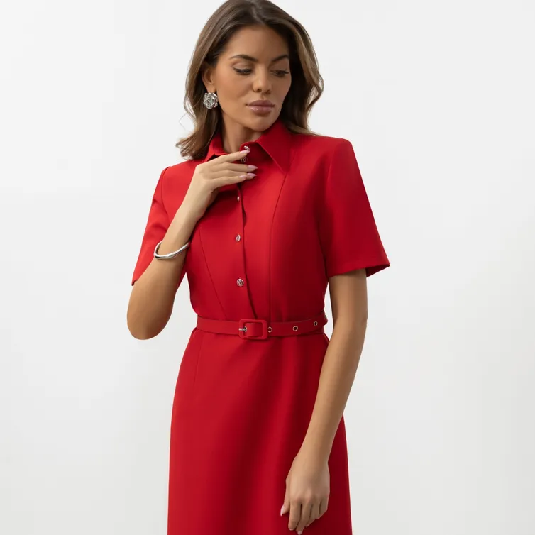 Dress CHARUTTI #Modnyj xod (yarkaya, s remeshkom)