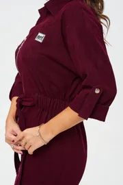 Sukienka VI ORO #VR-1145-4 marsala