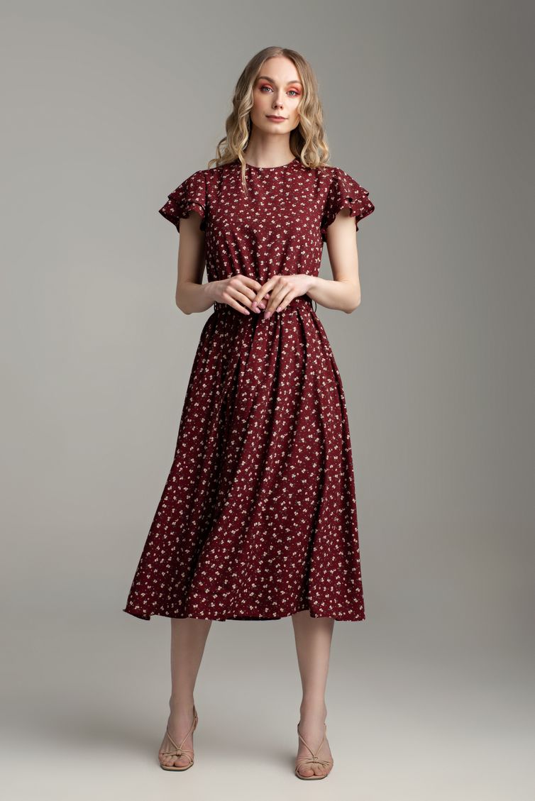 Dress MARIKA #421 bordo