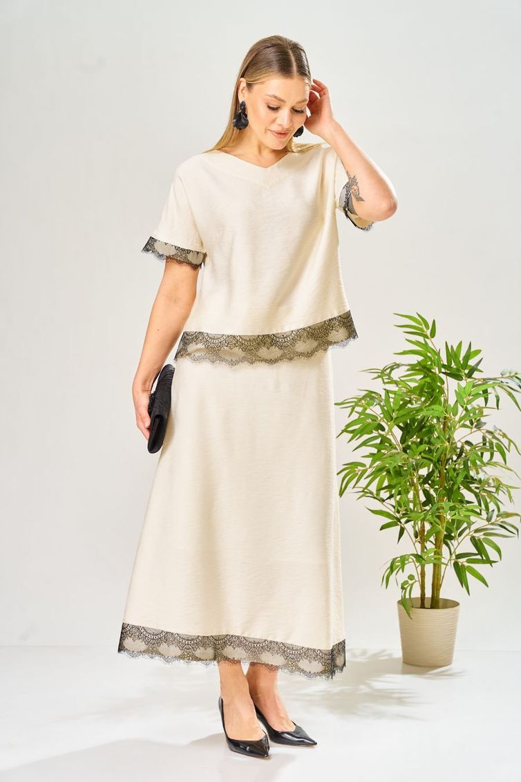 Костюм Ava fashion арт. М-196 молочный-шампанское