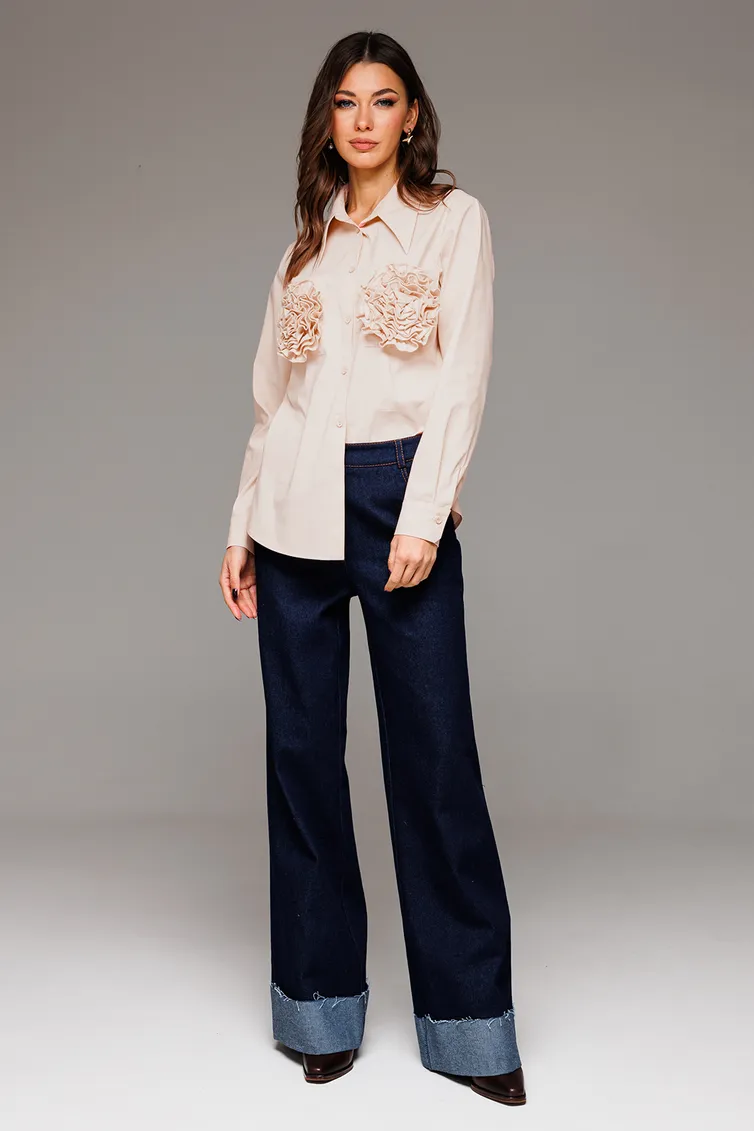 Bluzka Buter New #2721 sv.pudra