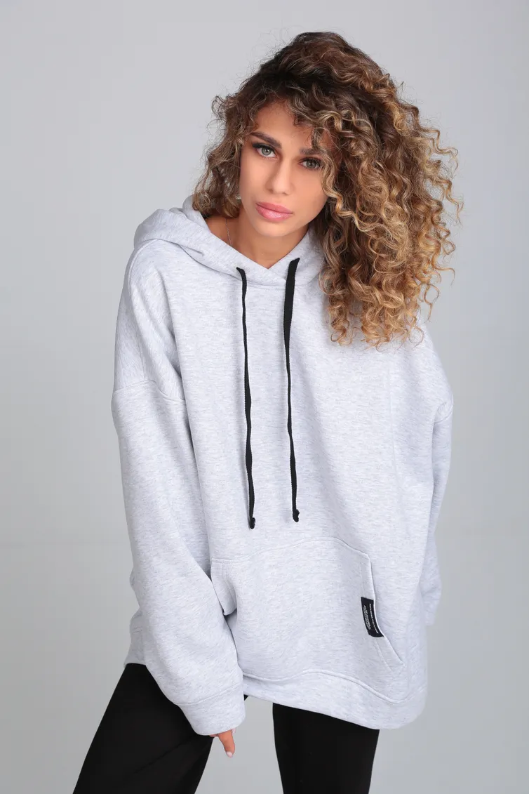 Bluza Z Kapturem BLISS #2070 seryj