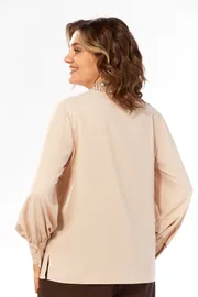 Bluzka Olga Style #S1049 kapuchino