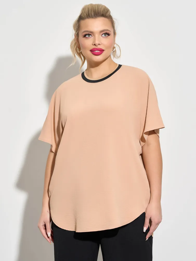 Bluzka DORA plus #0250-1 pesochnyj