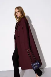 Coat Pirs #3881-burgundi