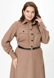 Sukienka Ava fashion #M-160 kapuchino