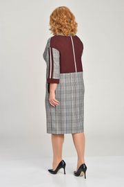 Sukienka Lady Style Classic Outlet #1550 bordo+ser kl