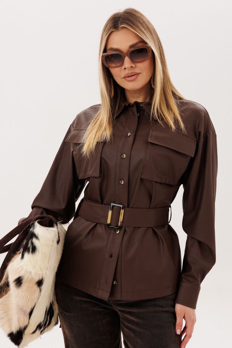 Рубашка Anelli Laurel арт. 1826 чокалэйт скин