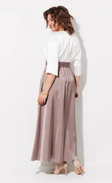 Sukienka Anastasia MAK 1229 zhemchuzhnyj+kapuchino