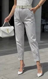 Trousers PRATA wear S035 seryj