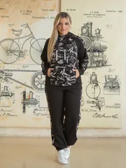 Bluza Z Kapturem NOVITA #1364 chernyj