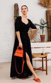 Платье Tattica 0615 черное решелье