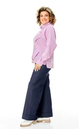Bluzka Michel Chic 798 poloska lilovaya