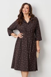 Платье PND арт. 89080 коричневый