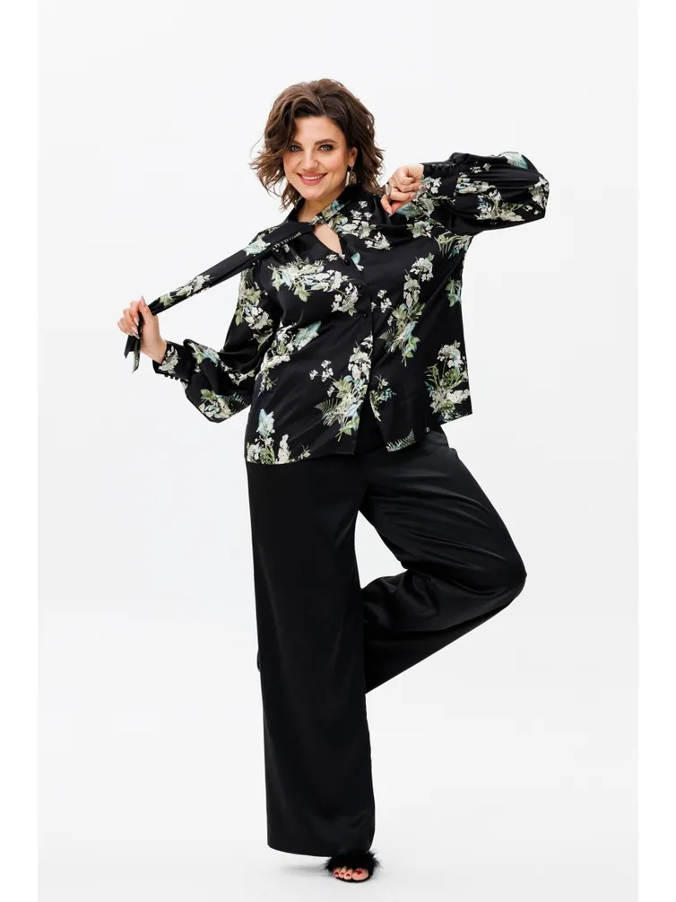 Bluzka Anelli Laurel #1428 chernyj