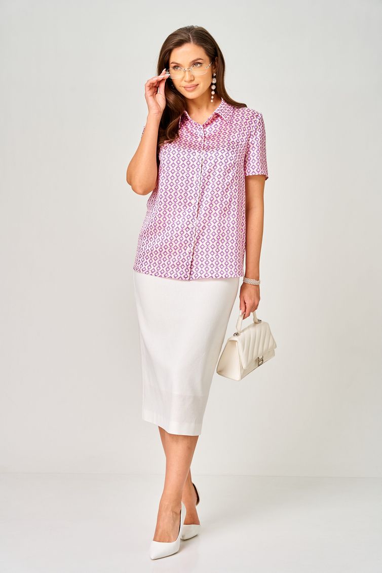 Bluzka LeNata #12552 rozovyj romb