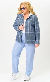 Костюм OVERYOU 194/1 голуб клетка