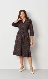 Sukienka PND 89080 korichnevyj