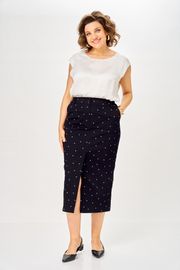 Юбка БелЭльСтиль арт. 611-331 чернильно-синий