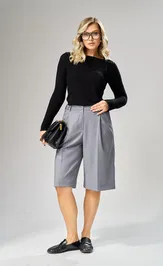 Trousers Ava fashion M-241 seryj