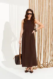 Dress Elletto Life #11124 korichnevyj