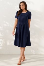 Sukienka Alta Moda #1033-7 temno-sinij