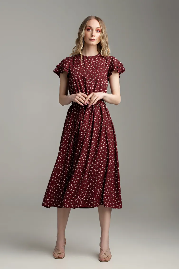 Dress MARIKA #421 bordo