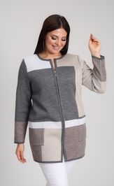 Кардиган BONADI 1933 серый-капучино