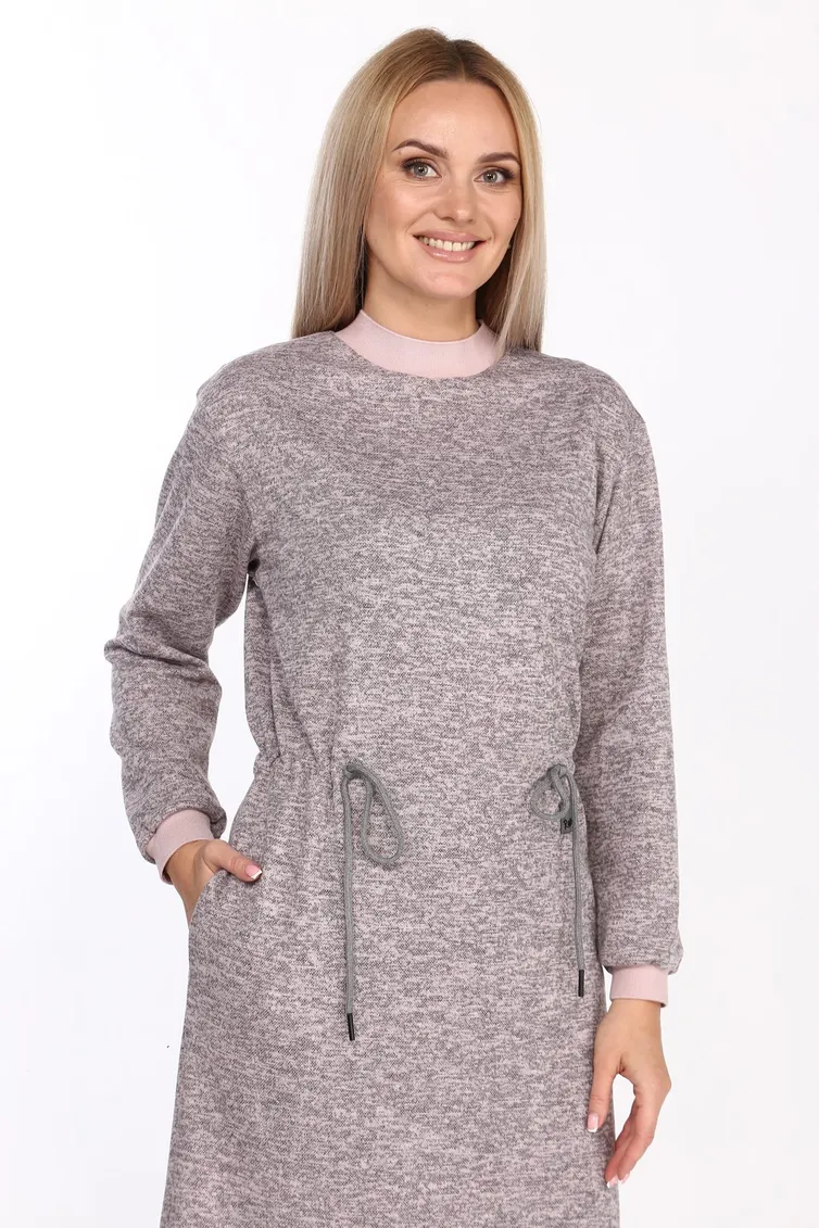 Sukienka Vilena-fashion #765 rozovyj melanzh+rozovyj