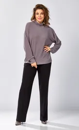 Лонгслив BegiModa 4156 фиолетовый пепел