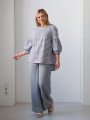Bluzka NOVITA #1319 seryj