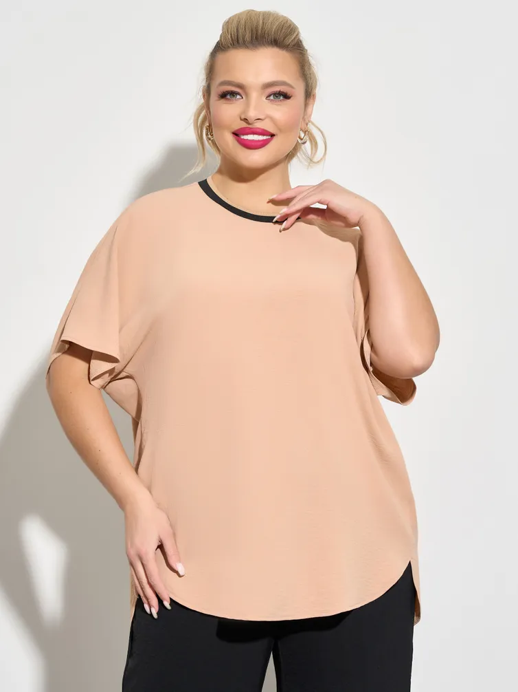 Bluzka DORA plus #0250-1 pesochnyj