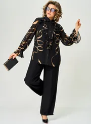 Blouse EVA GRANT #9019 print lenty