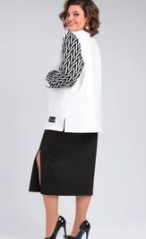 Jumper OVERYOU 135/1 belo-chernyj